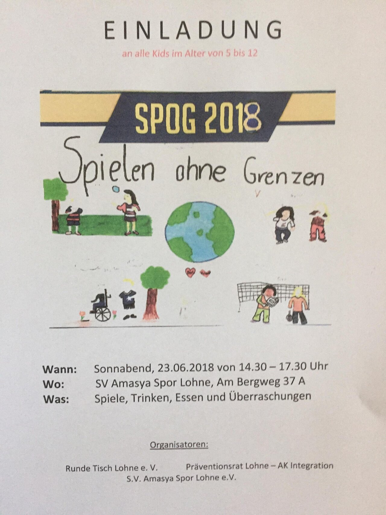 Einladung zum Spiel ohne Grenzen 2018 Image 1