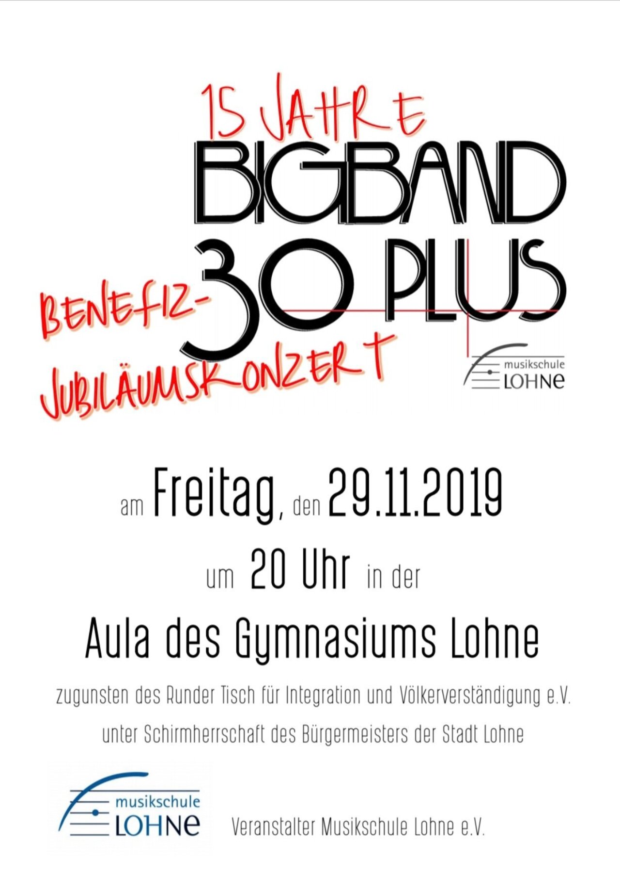 Einladung zum Benefiz-Jubliäumskonzert am 29.11.2019 Image 1