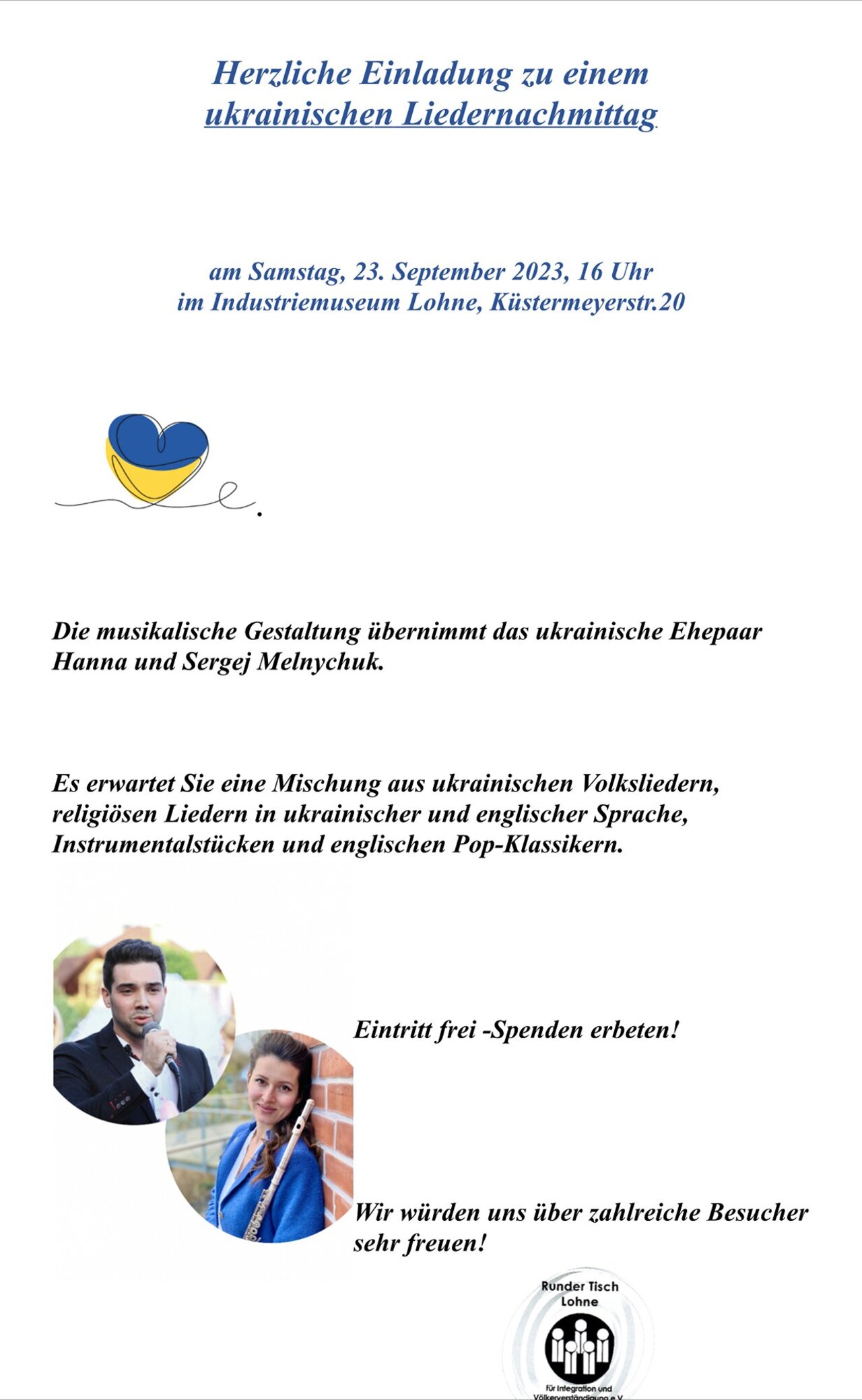 Einladung zum ukrainischen Liederabend Image 1