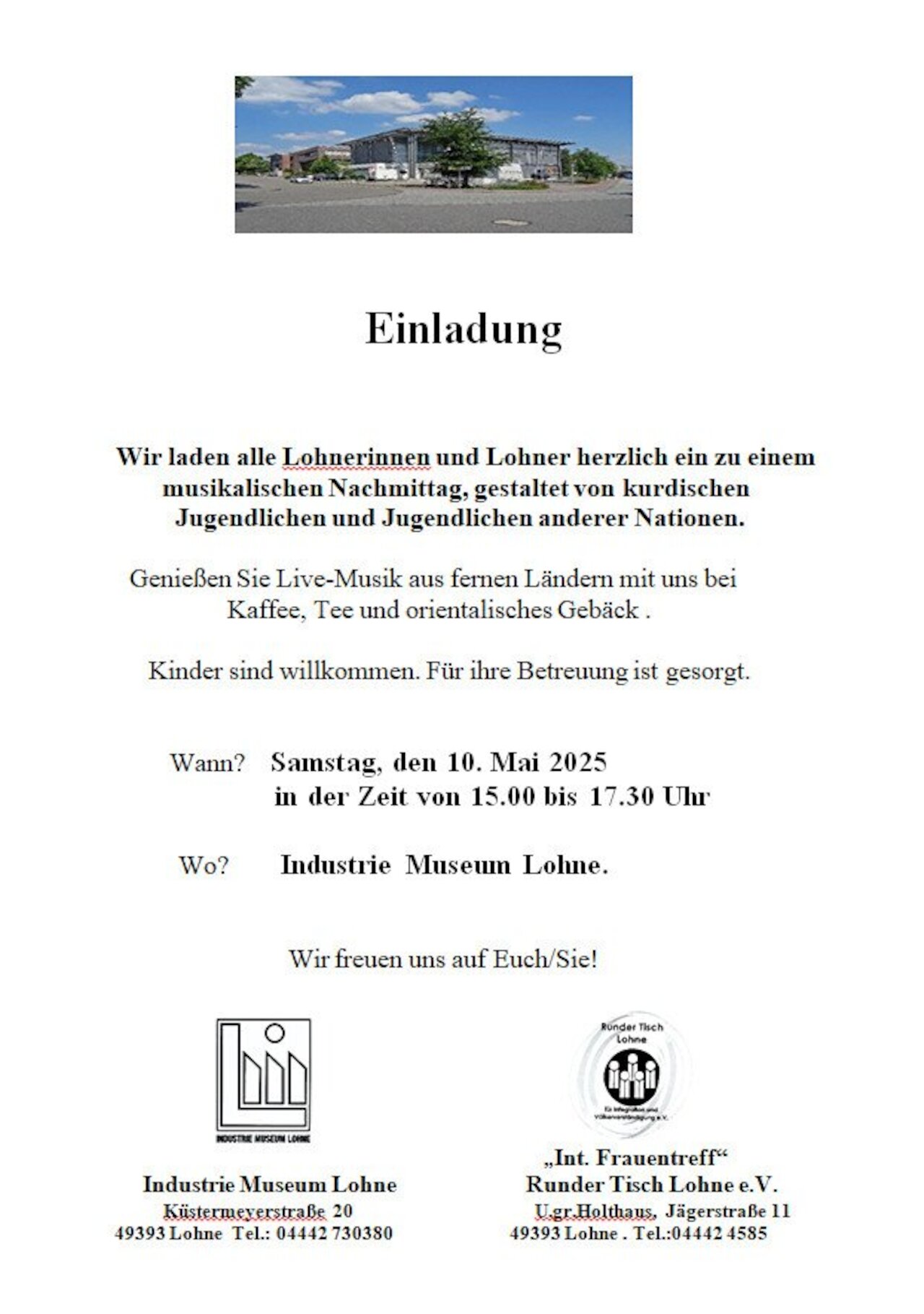 Einladung zu einem musikalischen Nachmittag