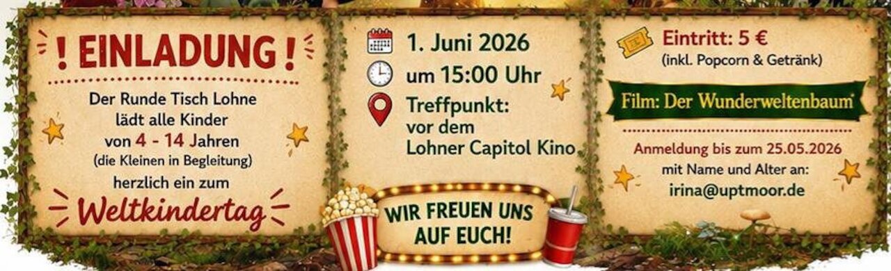 Einladung zum Weltkindertag am 1.6.2026